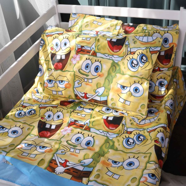 Фото - Комплект постільної білизни MirSon Ranforce Elite 17-0804 Funny Sponge Bob 220х240 (2200011447865)